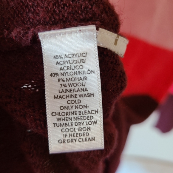 Loft Pink Color Block striped high low sweater - Picture 4 of 5